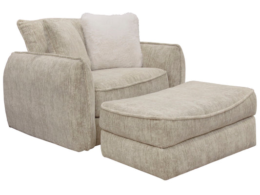 Bucktown - Ottoman - Parchment - Hornell Furniture Outlet