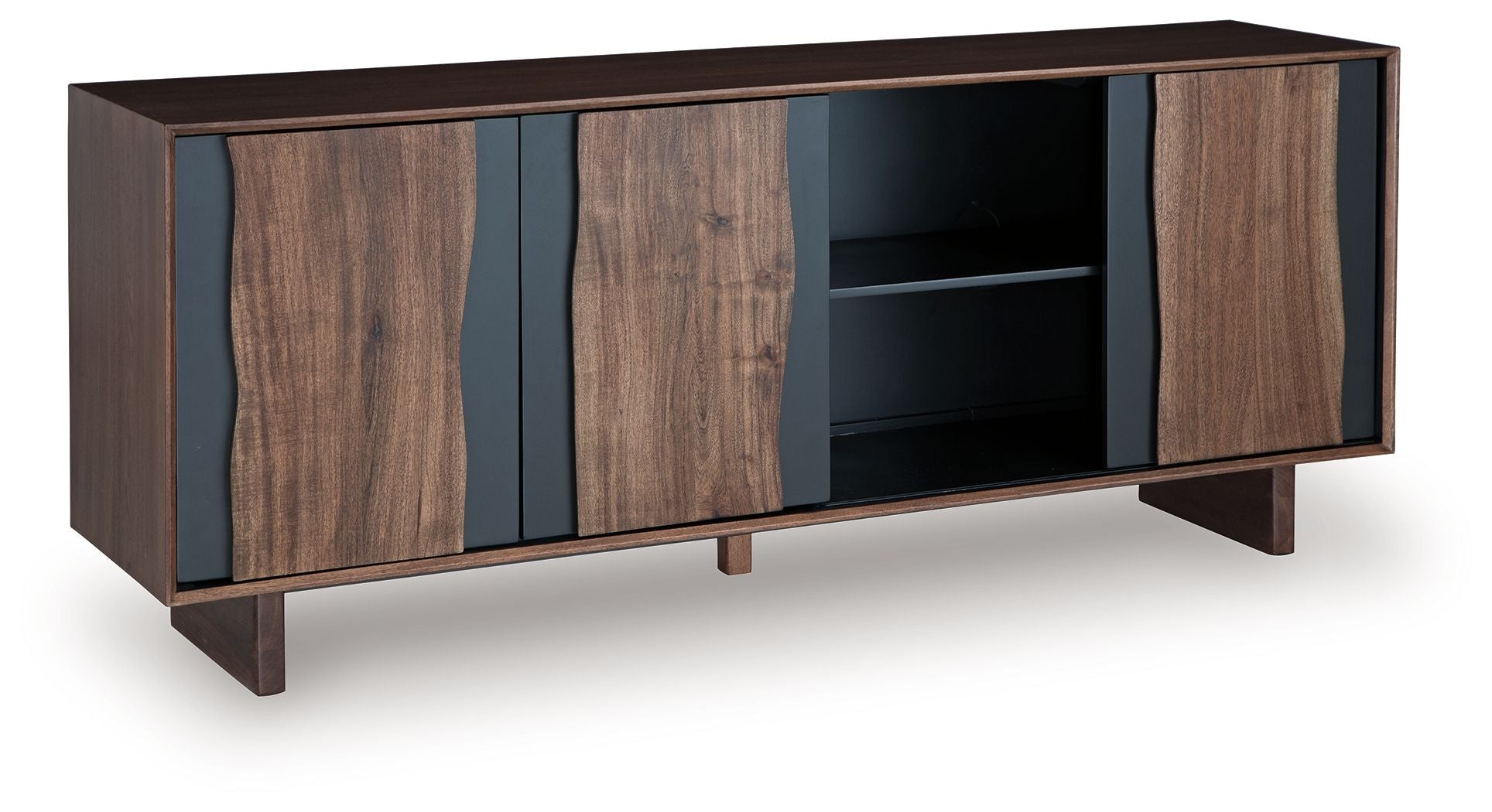 Welby - Brown / Charcoal - Accent Cabinet - Hornell Furniture Outlet