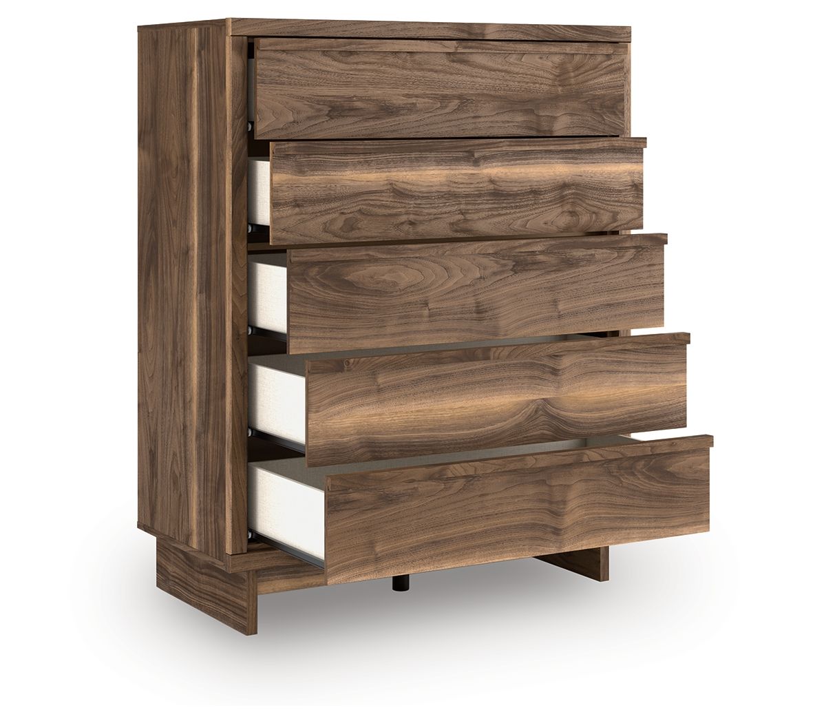 Chirason - Brown - Five Drawer Wide Chest - Hornell Furniture Outlet