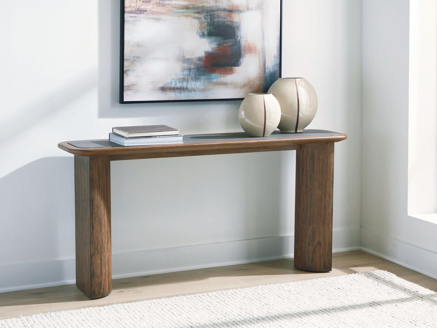 Dontayne - Sofa Table - Warm Brown - Hornell Furniture Outlet