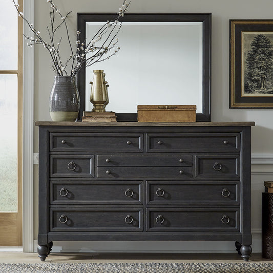 Americana Farmhouse - Dresser & Mirror - Hornell Furniture Outlet