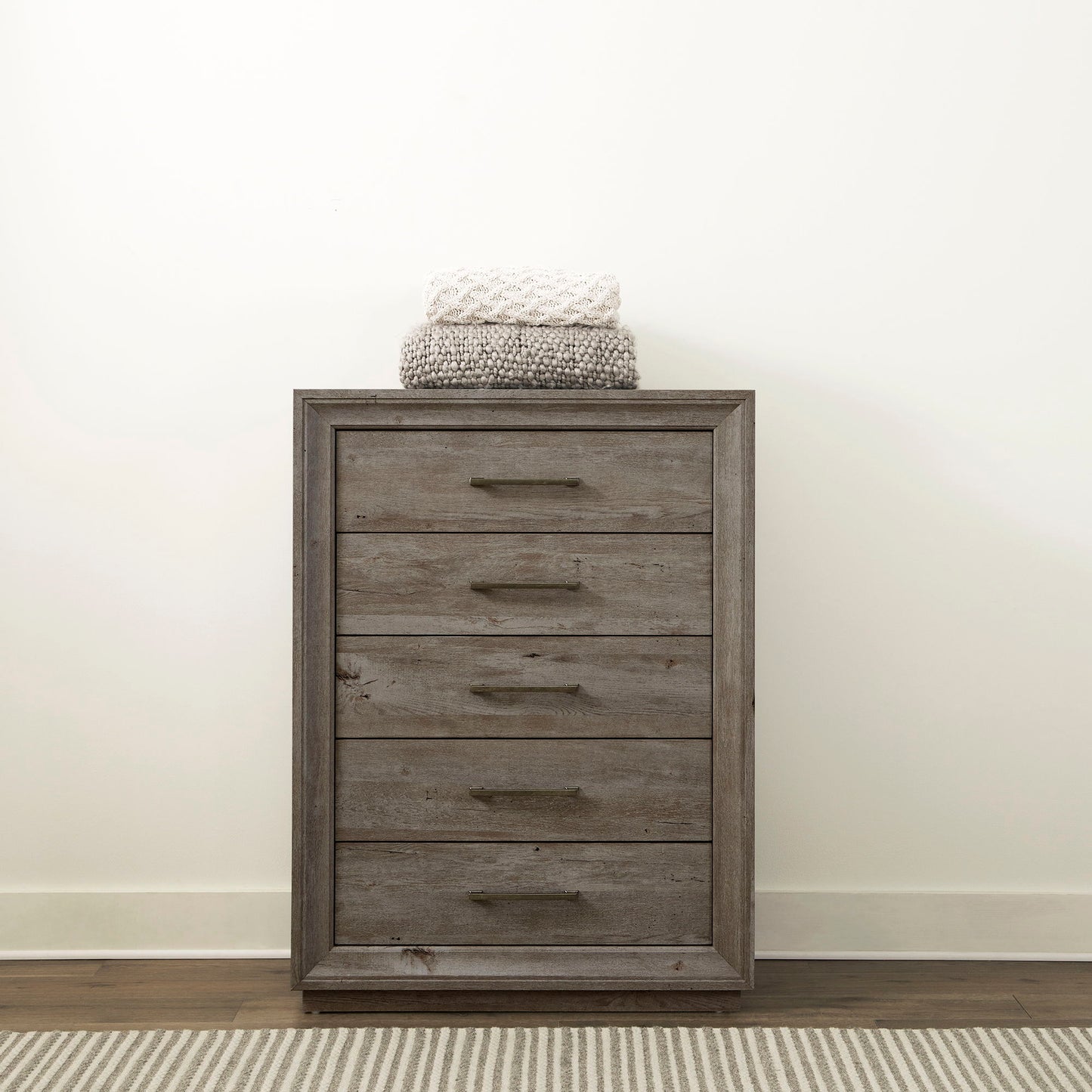 Horizons - 5 Drawer Chest - Gray - Hornell Furniture Outlet