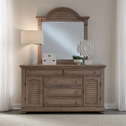 Summer House - Dresser & Mirror - Sand Dune - Hornell Furniture Outlet