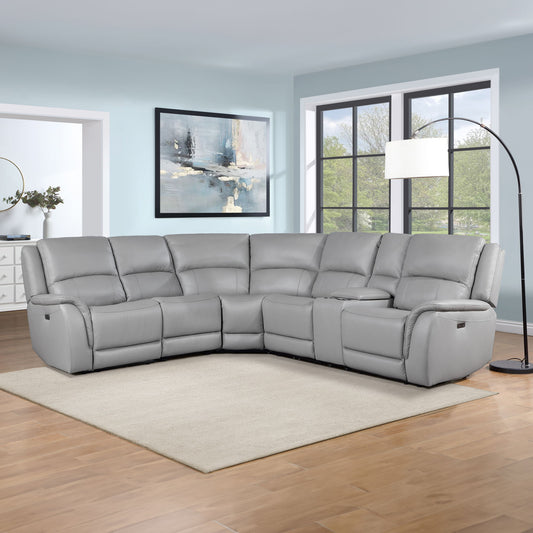 Alexandria - Leather Power Sectional - Hornell Furniture Outlet