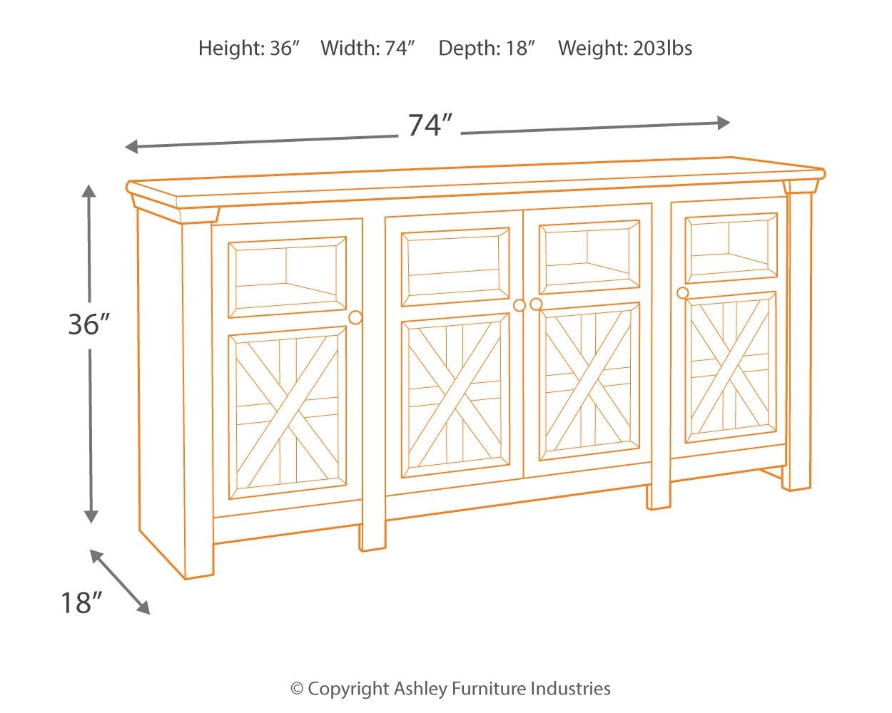 Bolanburg - TV Stand - Hornell Furniture Outlet