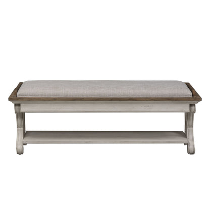 Farmhouse Reimagined - Bed Bench - White - Hornell Furniture Outlet