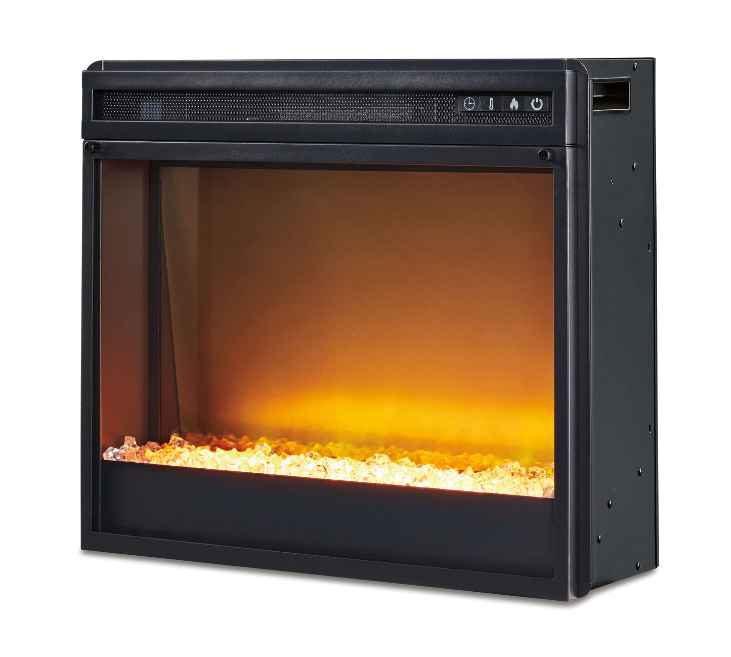 Entertainment Accessories - Fireplace Insert Glass/Stone - Black - Hornell Furniture Outlet