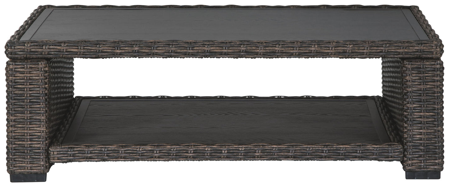 Grasson Lane - Brown - Rectangular Cocktail Table - Hornell Furniture Outlet