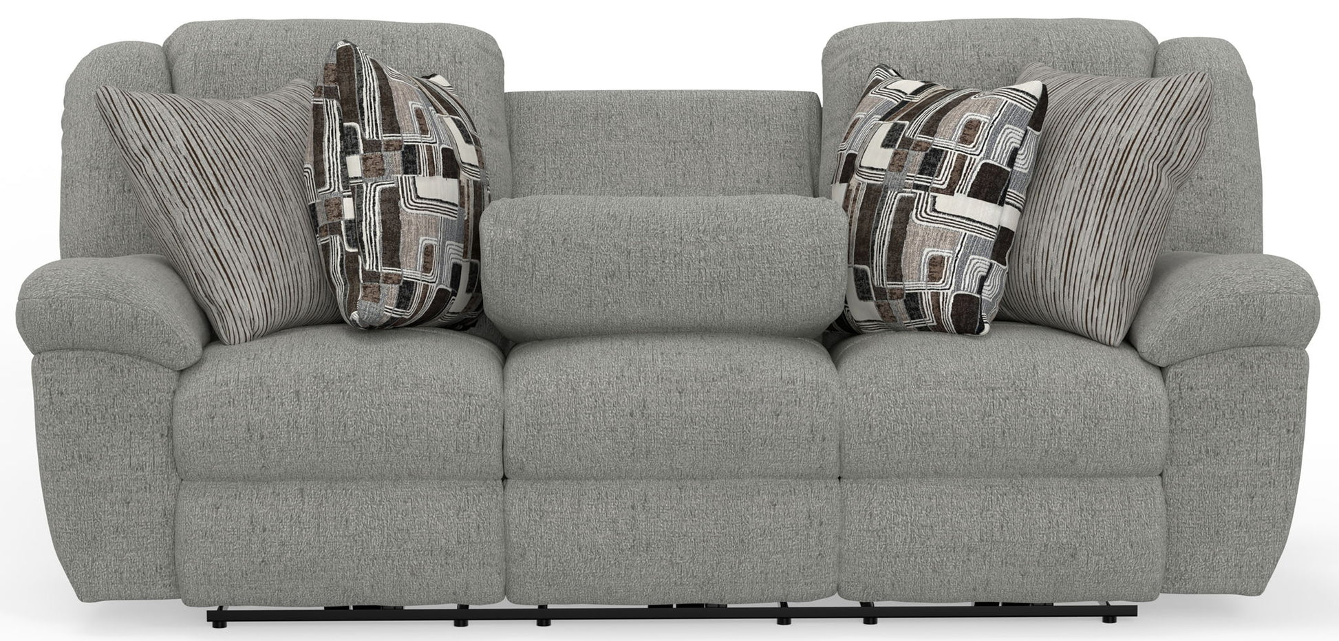Trifecta - Sofa With 3 Recliners and Drop Down Table - Hornell Furniture Outlet