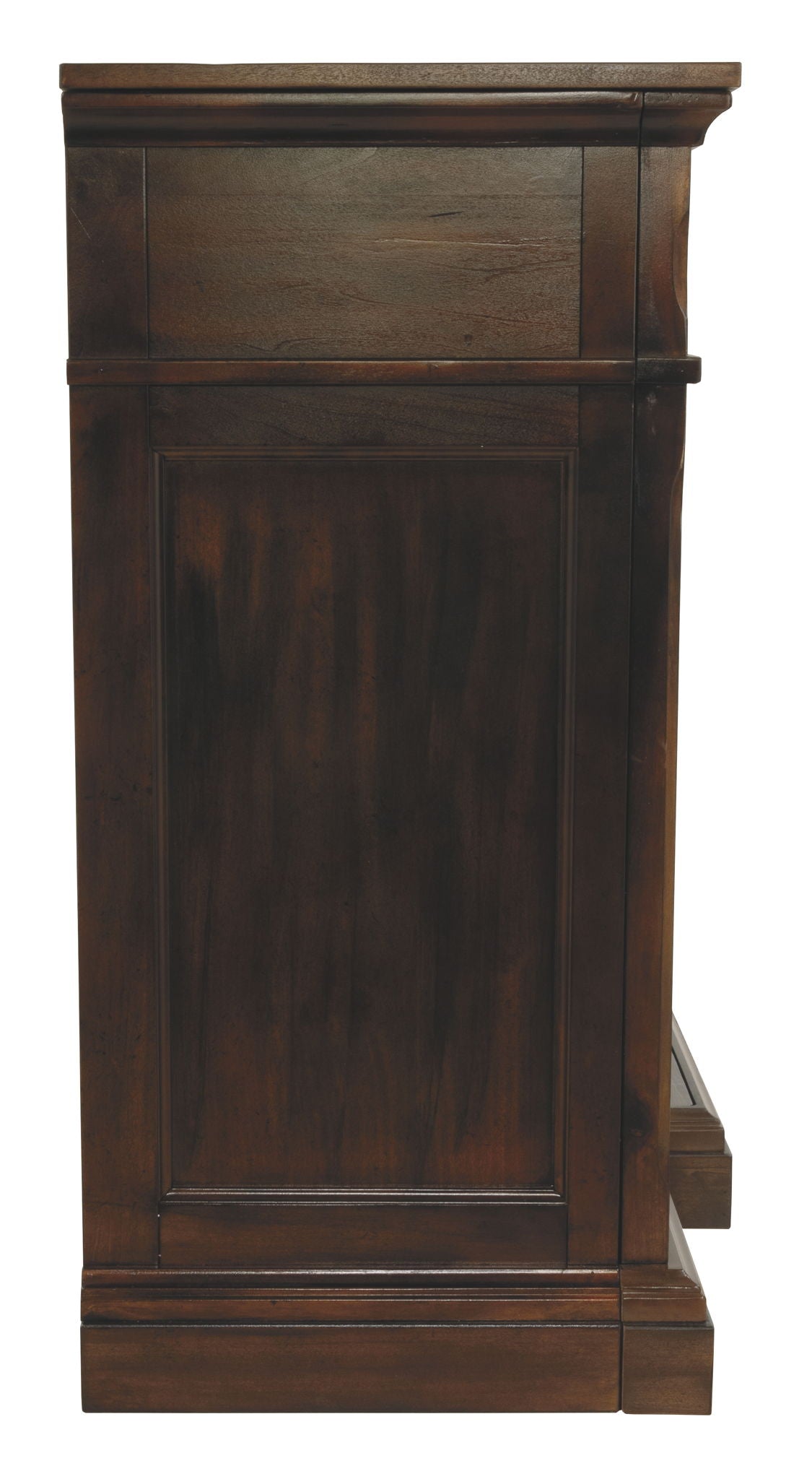 Roddinton - Dark Brown - XL TV Stand w/Fireplace Option - Hornell Furniture Outlet