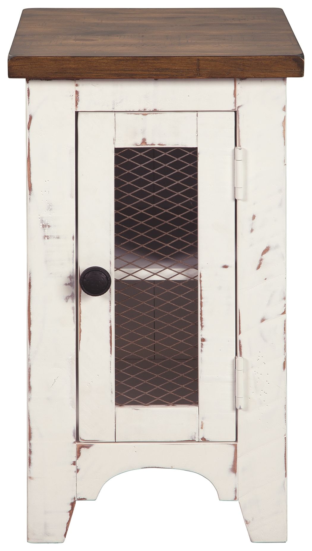 Wystfield - White / Brown - Chair Side End Table - Hornell Furniture Outlet