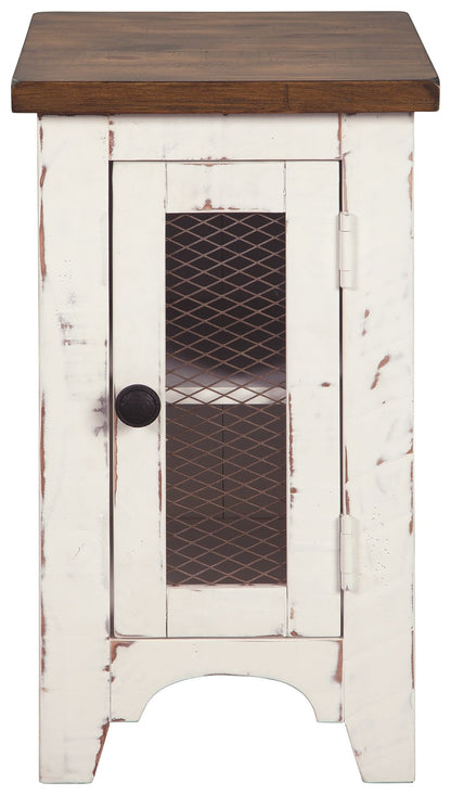 Wystfield - White / Brown - Chair Side End Table - Hornell Furniture Outlet