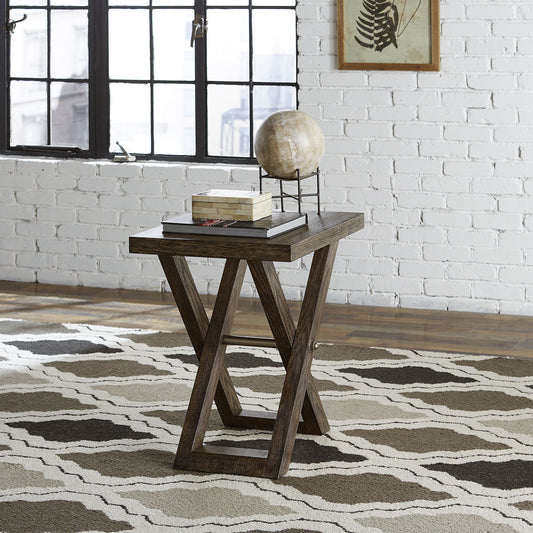 Crossroads - Chair Side Table - Dark Brown - Hornell Furniture Outlet