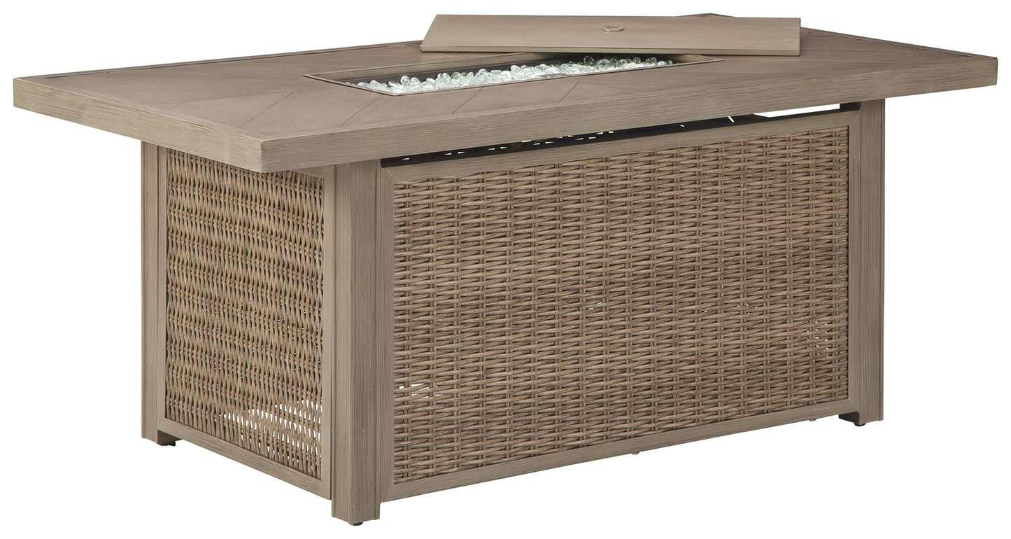 Beachcroft - Rectangular Fire Pit Table - Hornell Furniture Outlet