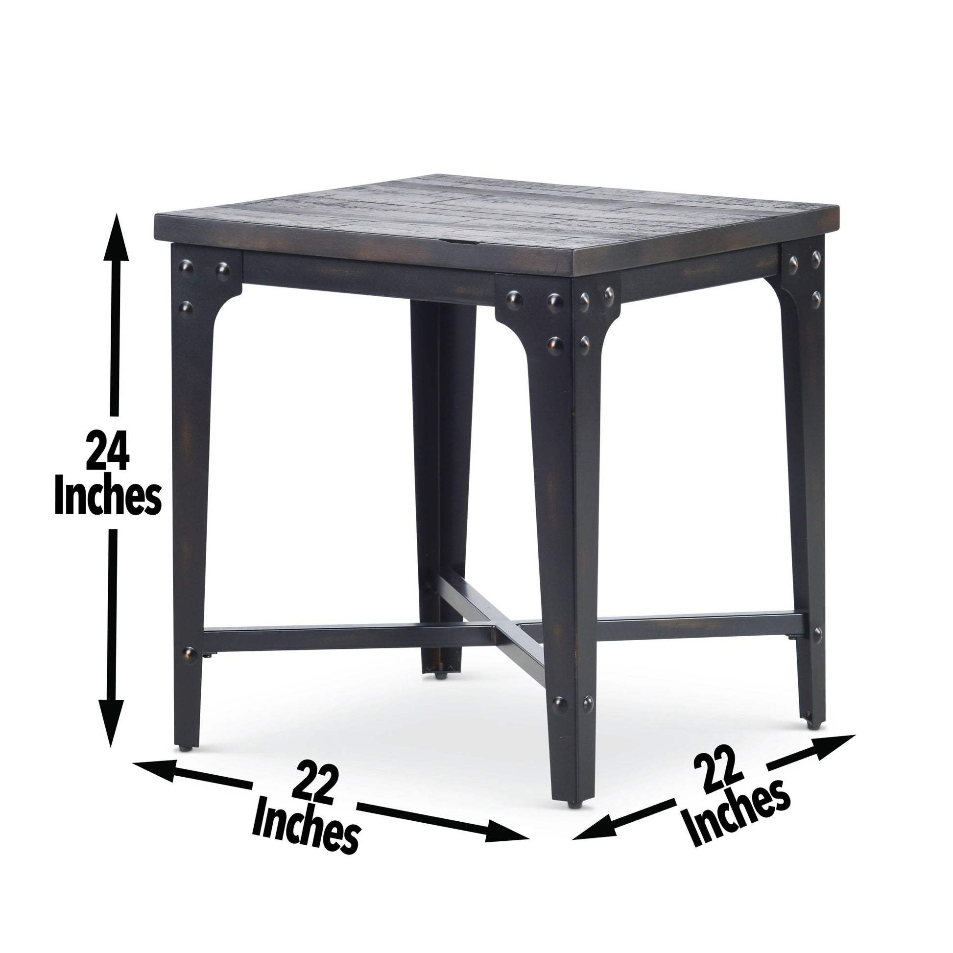 Sherlock - Square End Table - Dark Brown - Hornell Furniture Outlet