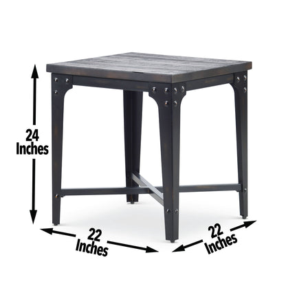 Sherlock - Square End Table - Dark Brown - Hornell Furniture Outlet