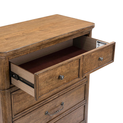 Harrison Heights - 5 Drawer Chest - Sienna - Hornell Furniture Outlet
