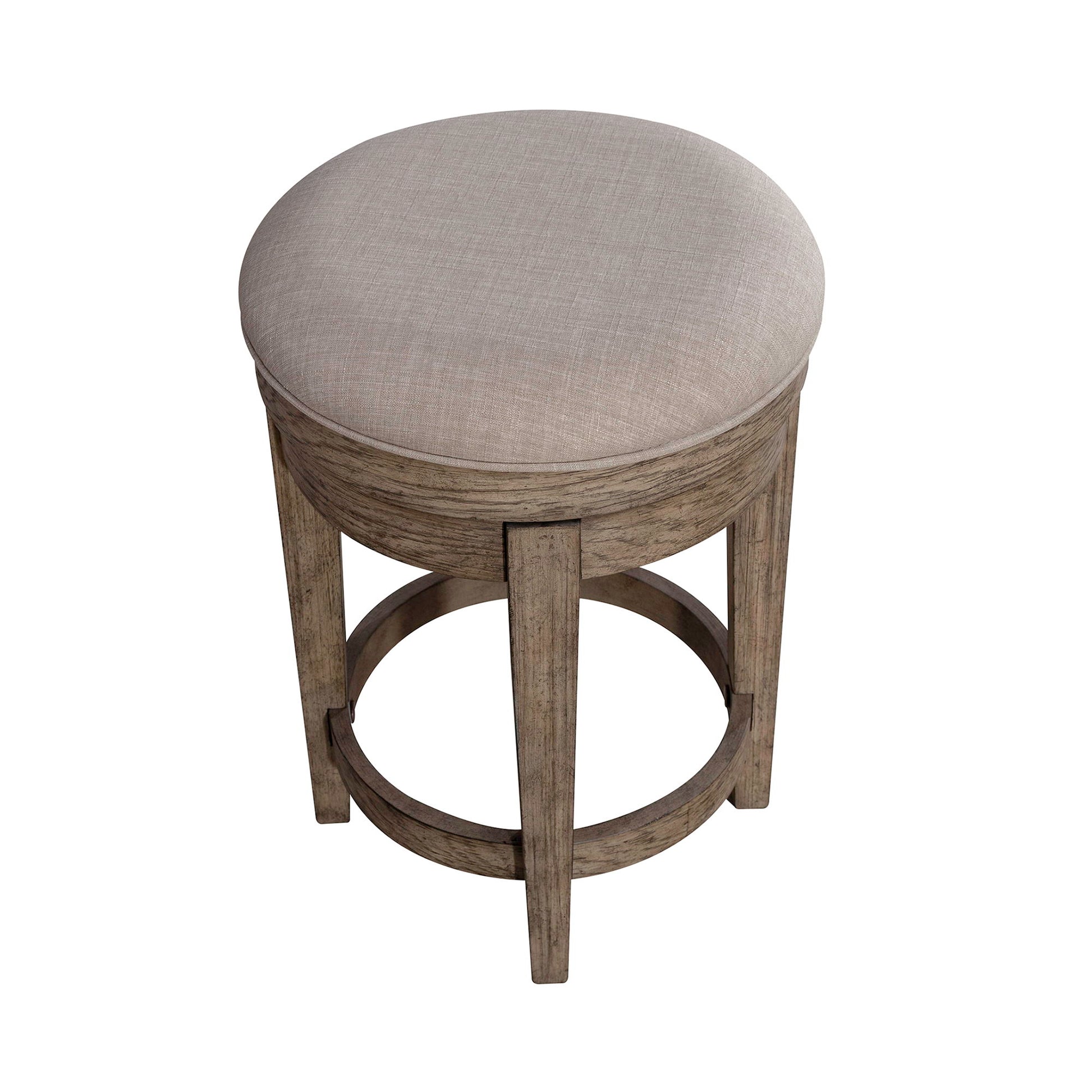 City Scape - Upholstered Swivel Console Stool - Burnished Beige - Hornell Furniture Outlet