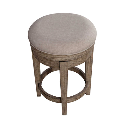 City Scape - Upholstered Swivel Console Stool - Burnished Beige - Hornell Furniture Outlet