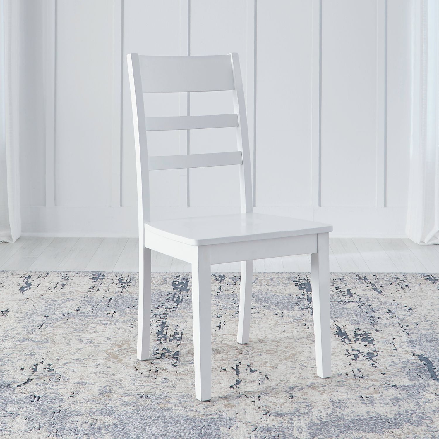 Landale - Ladderback Side Chair (RTA) - White - Hornell Furniture Outlet