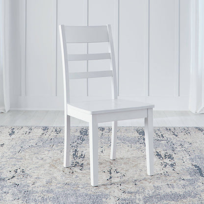 Landale - Ladderback Side Chair (RTA) - White - Hornell Furniture Outlet