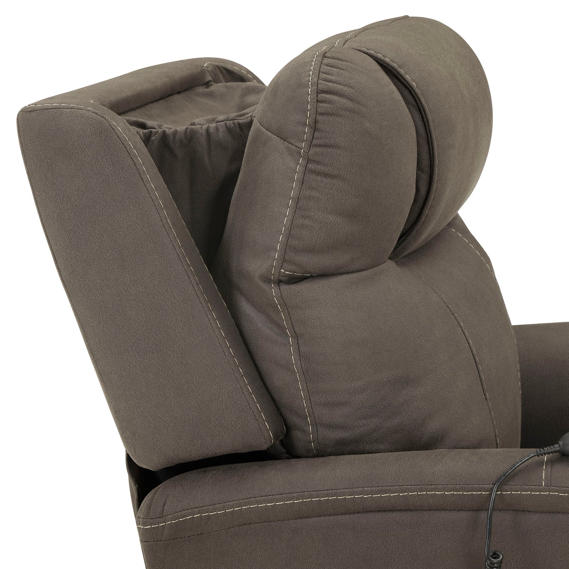 Thames - Power Lift Chair With Power Headrest - Brown - Hornell Furniture Outlet