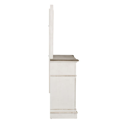 Abbey Park - Dresser & Mirror - White - Hornell Furniture Outlet