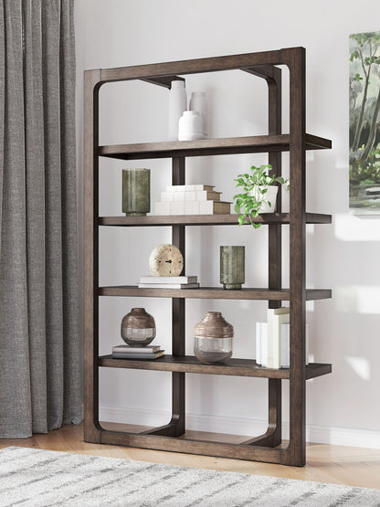 Breckington - Dark Brown - Bookcase - Hornell Furniture Outlet