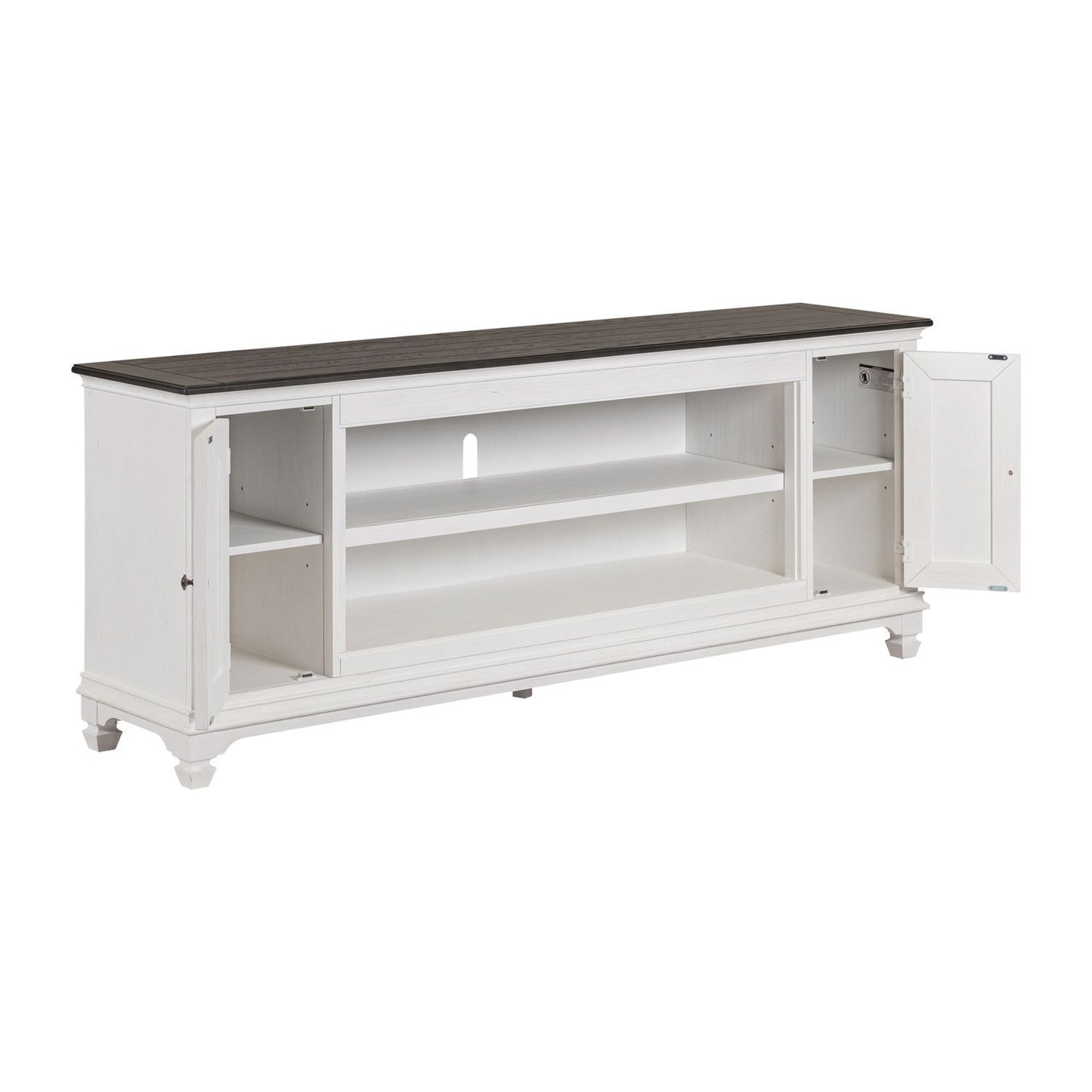 Fireplace TV Consoles - 80" Fireplace TV Console FTS - White - Hornell Furniture Outlet