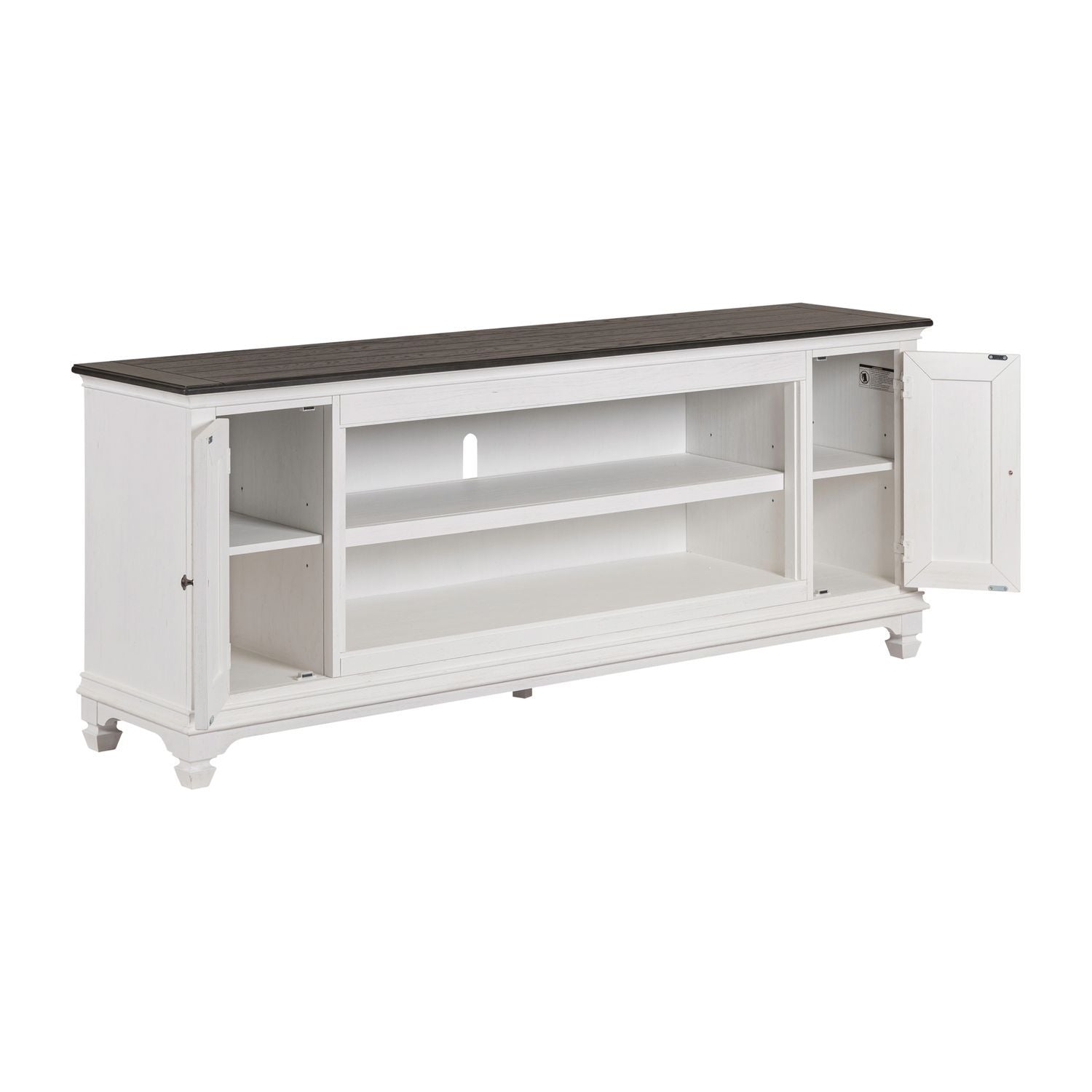 Fireplace TV Consoles - 80" Fireplace TV Console FTS - White - Hornell Furniture Outlet