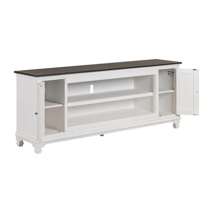 Fireplace TV Consoles - 80" Fireplace TV Console FTS - White - Hornell Furniture Outlet