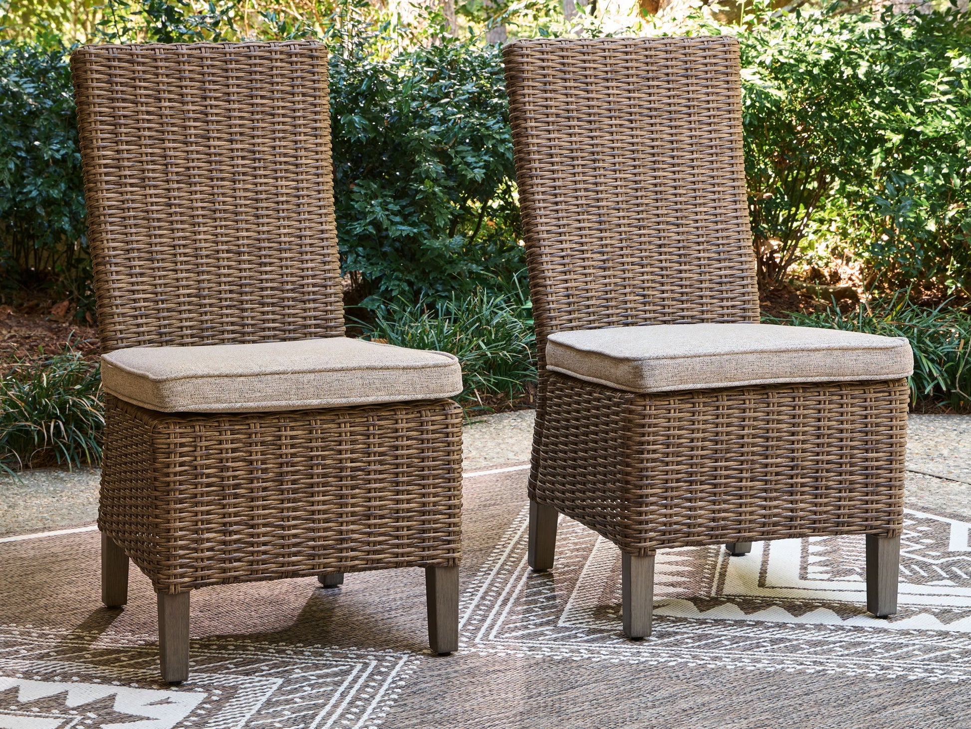 Laguna Heights - Side Chair With Cushion (Set of 2) - Beige - Hornell Furniture Outlet
