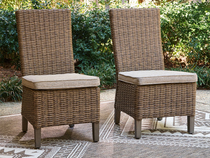 Laguna Heights - Side Chair With Cushion (Set of 2) - Beige - Hornell Furniture Outlet