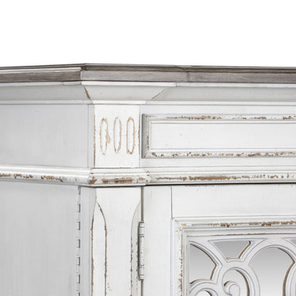 Abbey Park - Mirrored Door Chest - White - Hornell Furniture Outlet