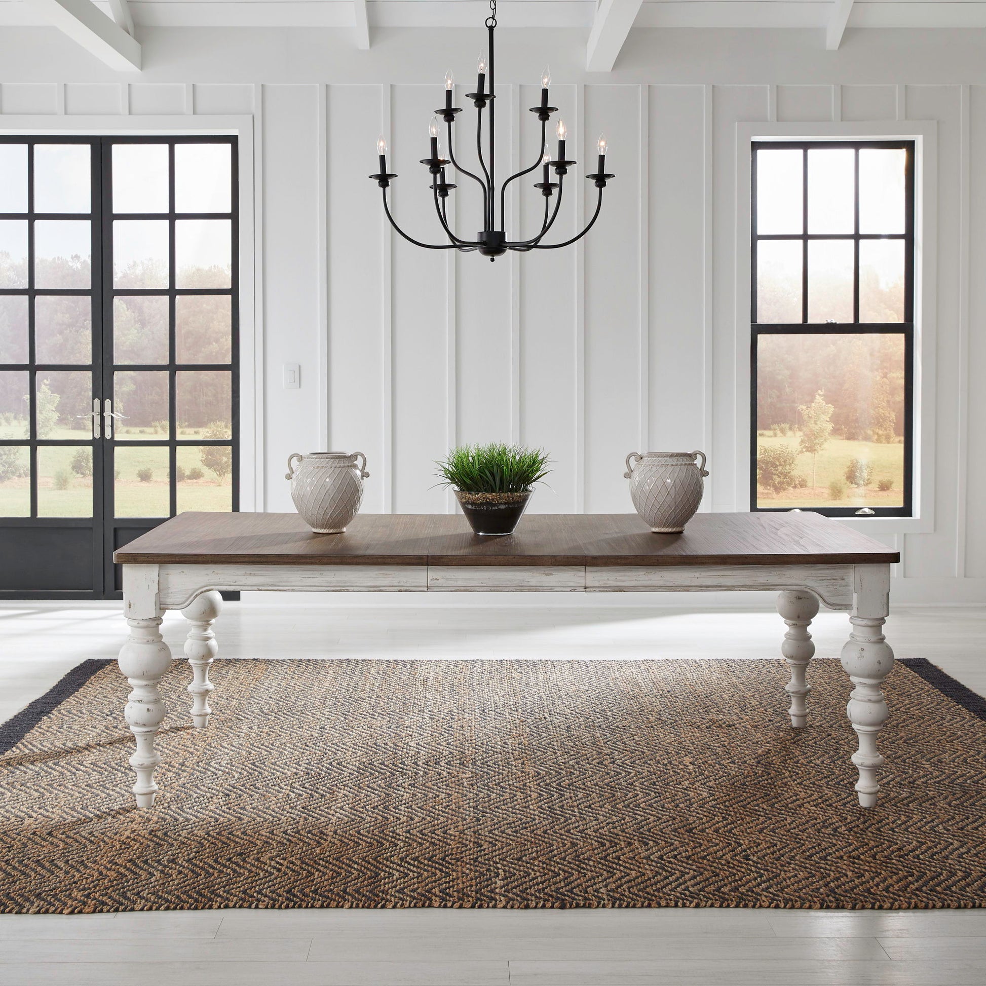 River Place - Rectangular Leg Table - White - Hornell Furniture Outlet