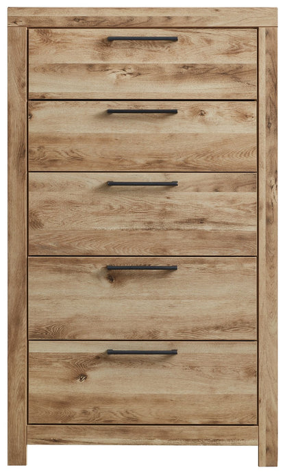 Hyanna - Tan Brown - Five Drawer Chest - Hornell Furniture Outlet