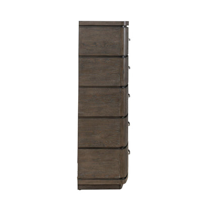 Cascade Falls - 5 Drawer Chest - Satin Espresso - Hornell Furniture Outlet