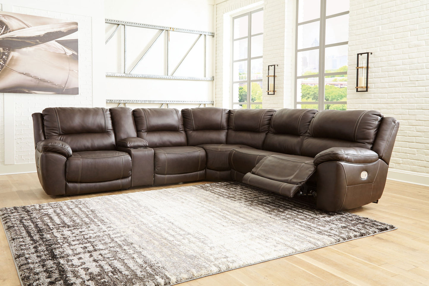 Dunleith - Power Reclining Sectional - Hornell Furniture Outlet