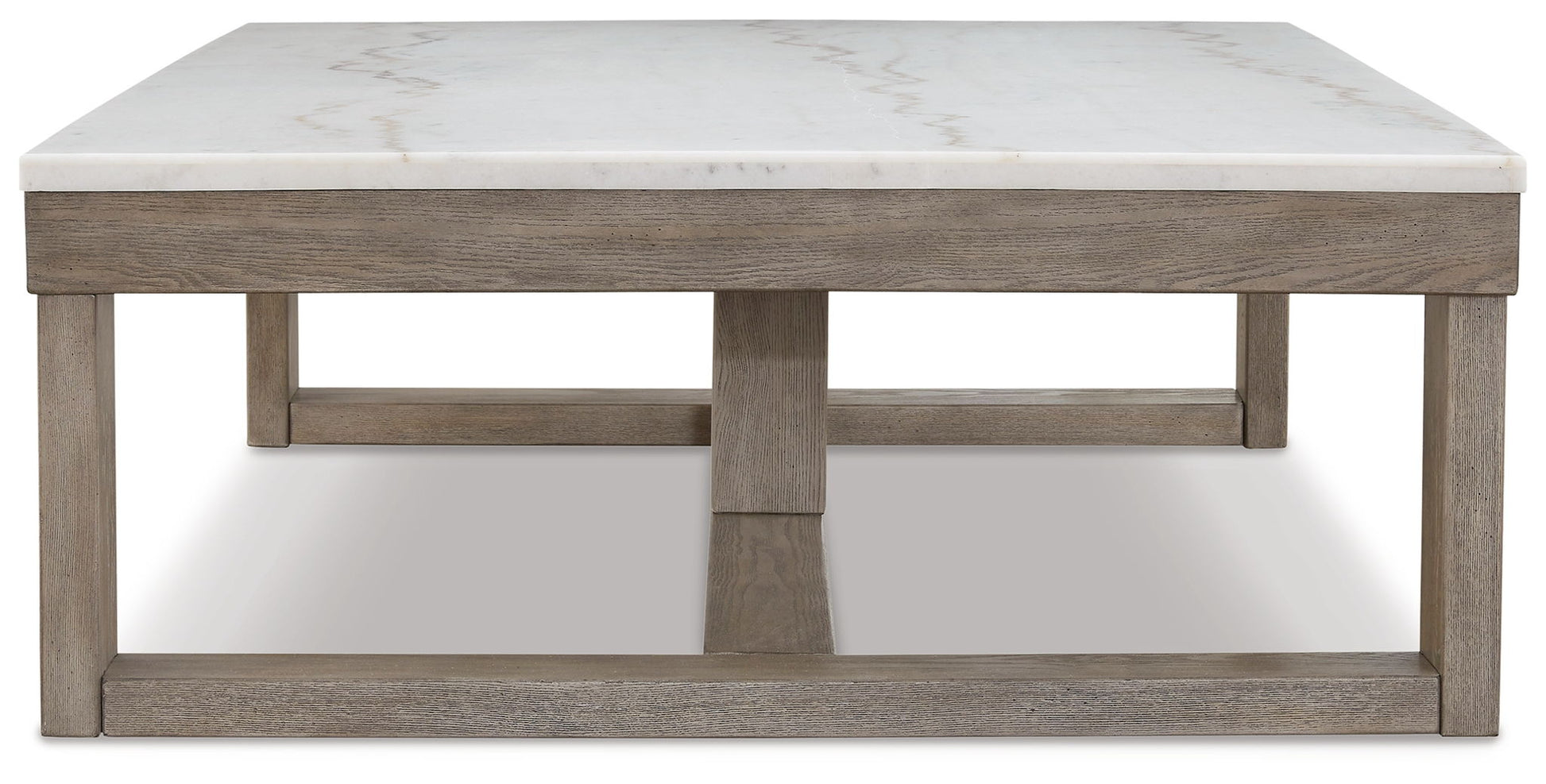 Loyaska - Brown / Ivory - Rectangular Cocktail Table - Hornell Furniture Outlet