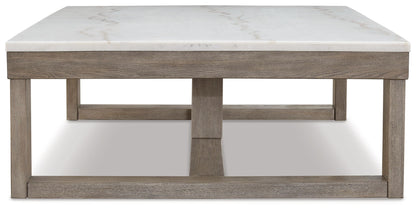 Loyaska - Brown / Ivory - Rectangular Cocktail Table - Hornell Furniture Outlet