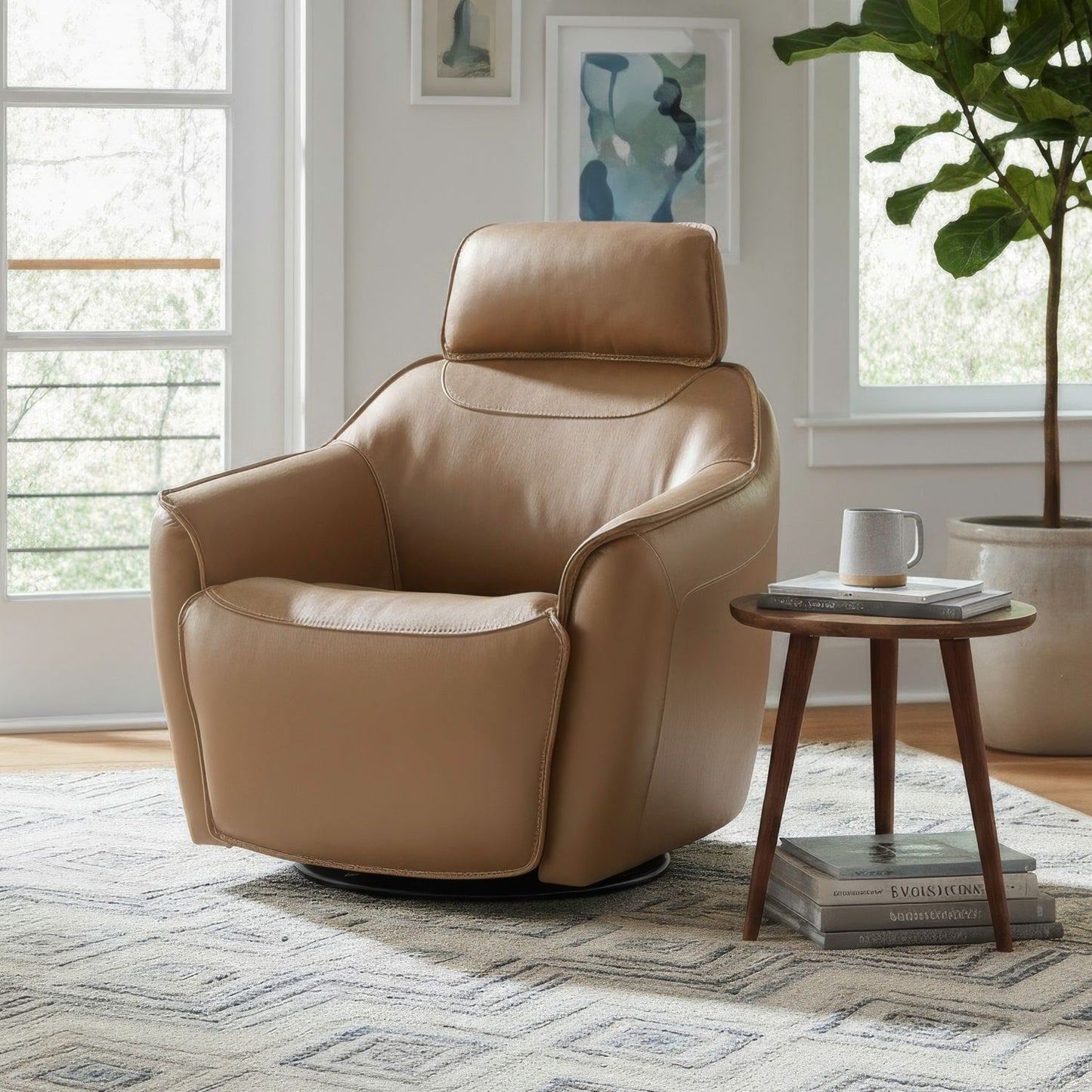 Darby - Swivel Accent Chair With Power Foot & Tilt - Hornell Furniture Outlet