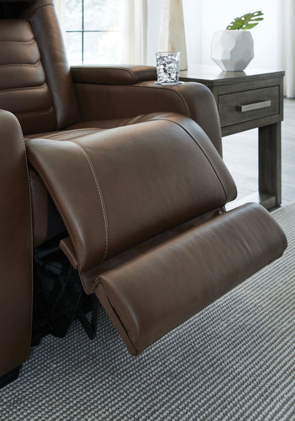 High Impact - Tobacco - Power Recliner / Adj Headrest - Hornell Furniture Outlet