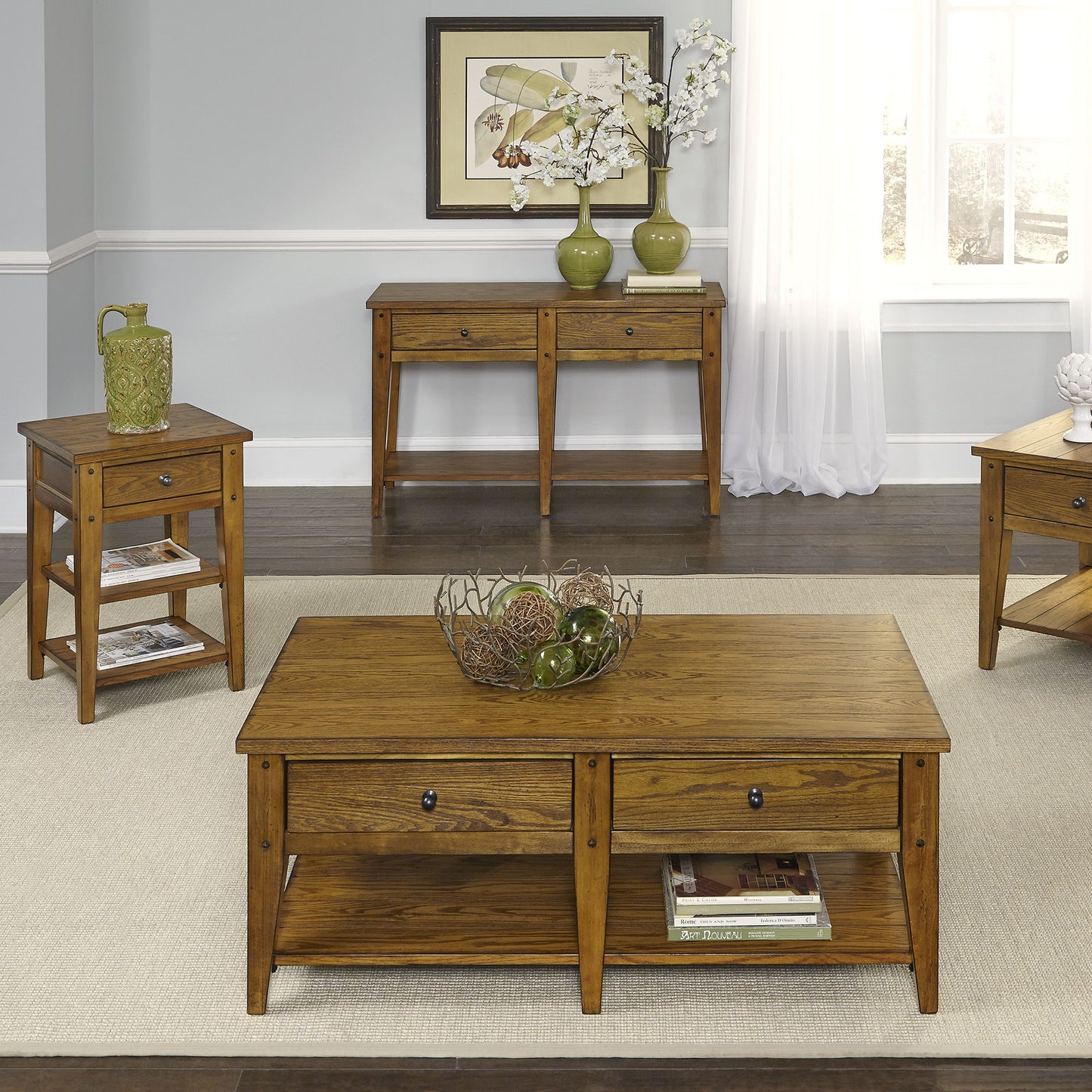 Lake House - Chair Side Table - Hornell Furniture Outlet