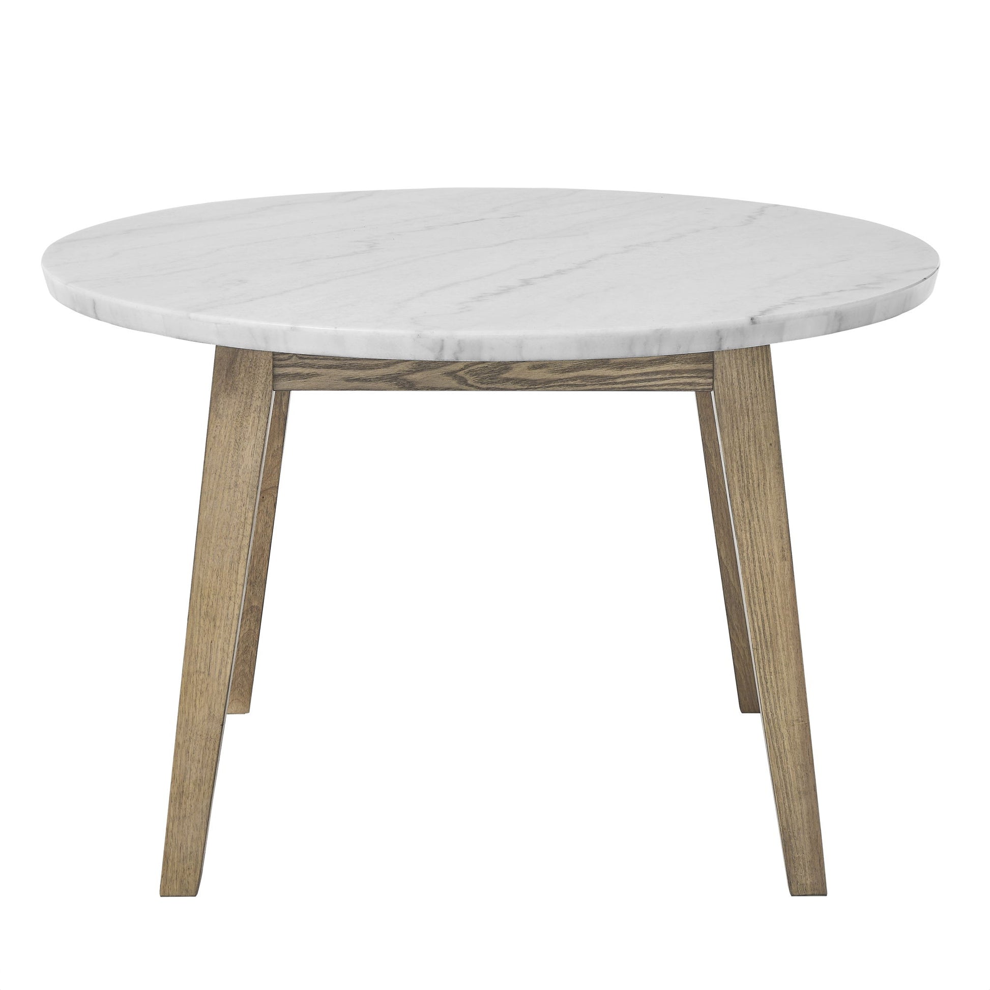 Vida - Marble Top Round Dining Table - White - Hornell Furniture Outlet