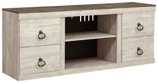 Willowton - TV Stand With Fireplace Option - Hornell Furniture Outlet
