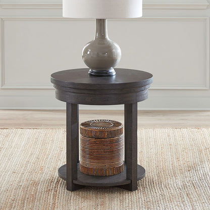 Weston - Round End Table - Brown - Hornell Furniture Outlet