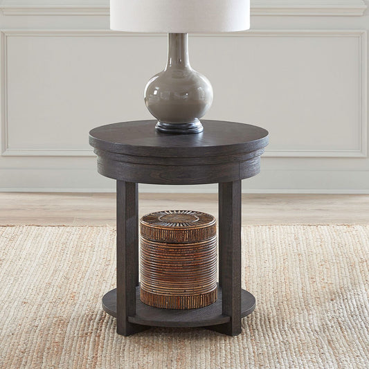 Weston - Round End Table - Brown - Hornell Furniture Outlet