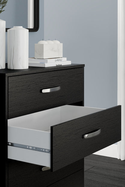 Finch - Black - Five Drawer Chest - 46" Height - Hornell Furniture Outlet