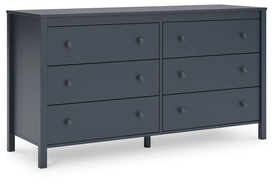 Simmenfort - Navy Blue - Six Drawer Dresser - Hornell Furniture Outlet