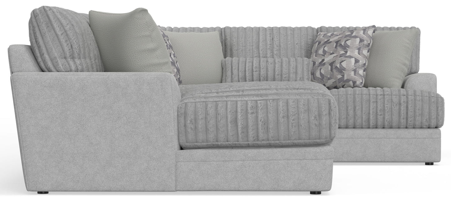 Titan - Sectional With Comfort Coil Seating And Accent Pillows Included - Hornell Furniture Outlet